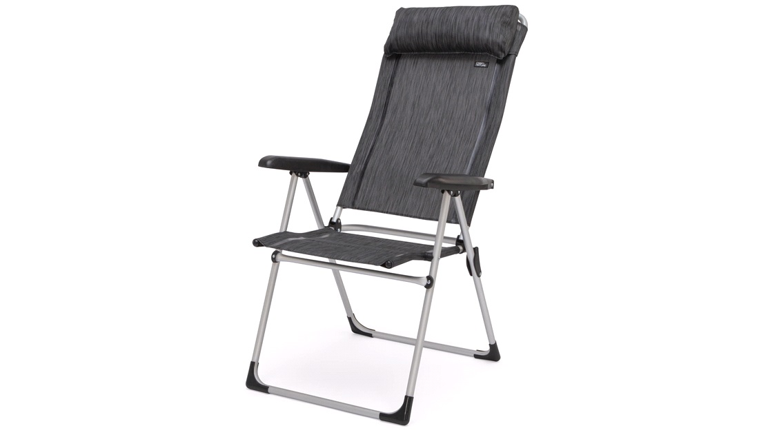  Posisjonsstol, 5-innstillinger, sort/grå
