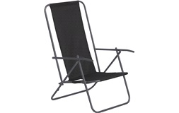 Strandstol m. liggefunktion Grå