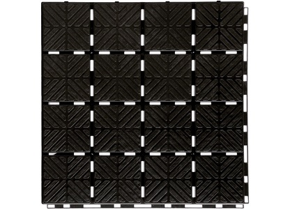 Golvplattor 1,5kvm klick-golv i svart PP