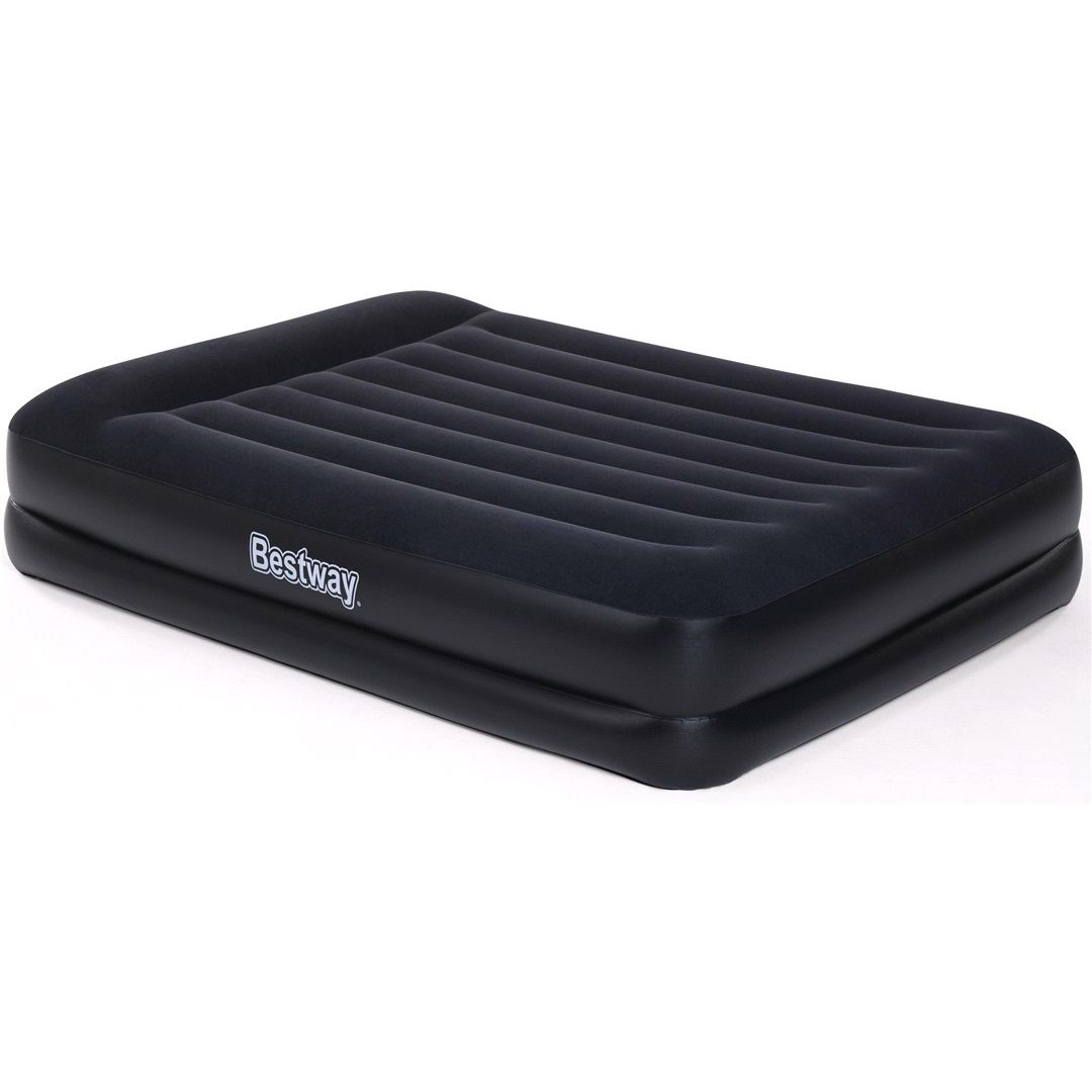 Bestway Luftmadrass, dubbel, inbyggd pump&kudde
