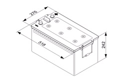 Batteri - 0 092 T50 800 - T5 - (BOSCH)