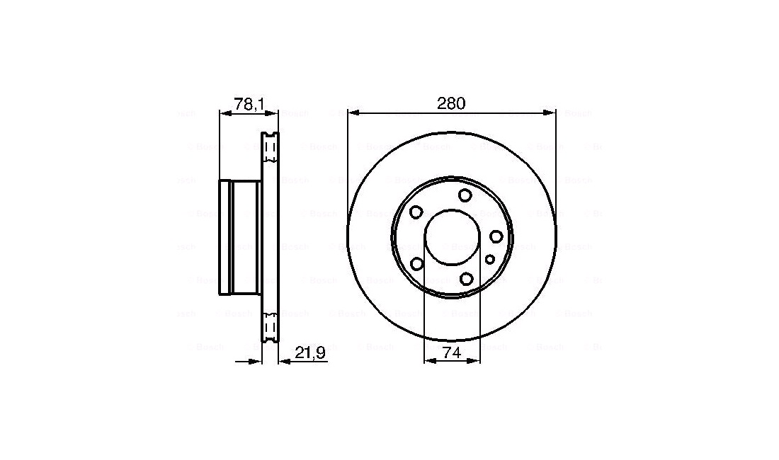  Bremseskive 280 x 22 mm