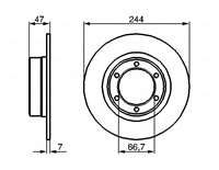  Bremseskive 244 x 7 mm