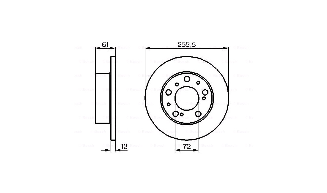  Bremseskive 256 x 13 mm