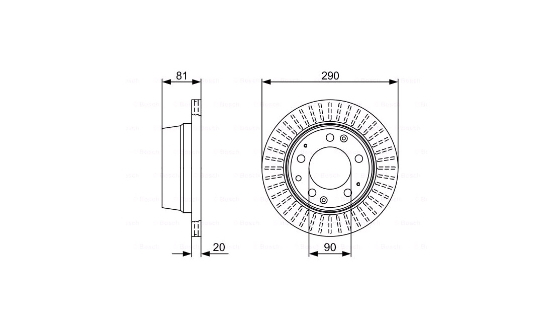  Bremseskive 290 x 20 mm