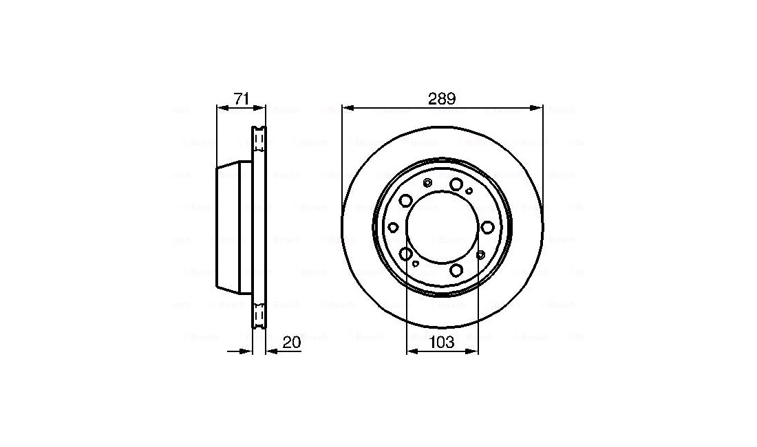  Bremseskive 289 x 20 mm