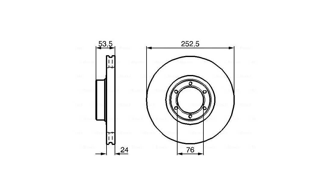  Bremseskive 252 x 24 mm