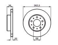  Bremseskive 263 x 22 mm
