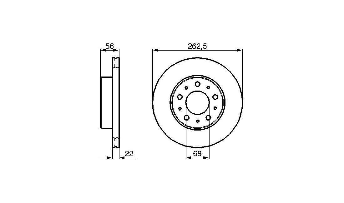  Bremseskive 263 x 22 mm