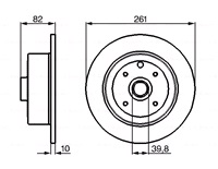  Bremseskive 261 x 10 mm