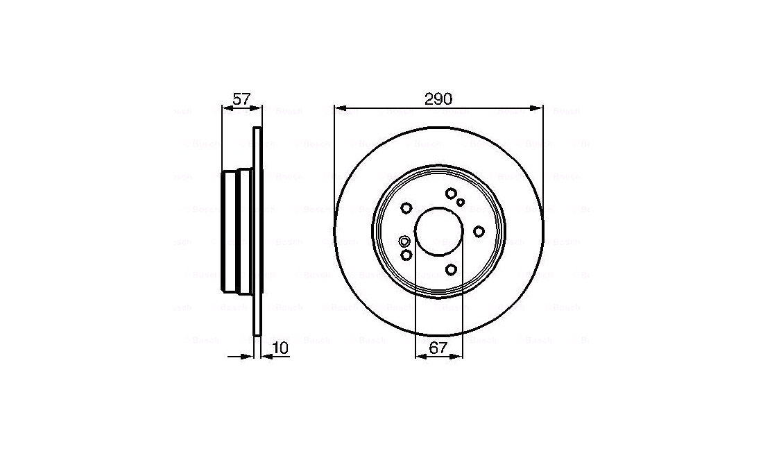  Bremseskive 290 x 10 mm