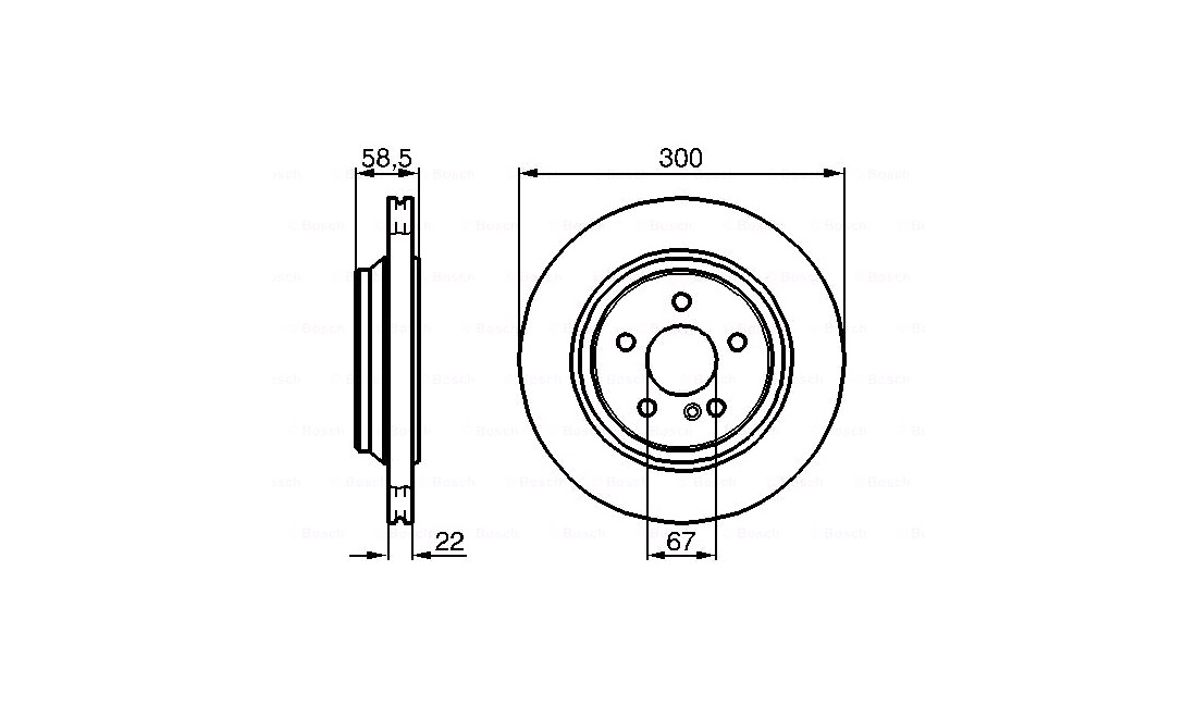  Bremseskive 300 x 22 mm