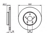  Bremseskive 302 x 18 mm