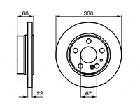  Bremseskive 300 x 22 mm