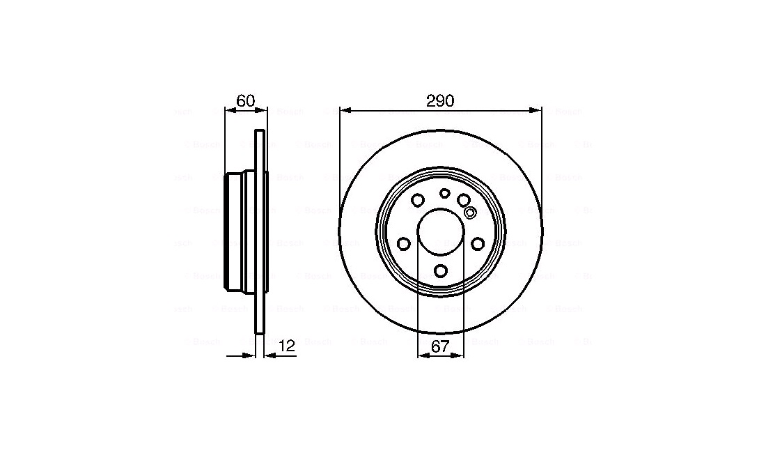  Bremseskive 290 x 12 mm