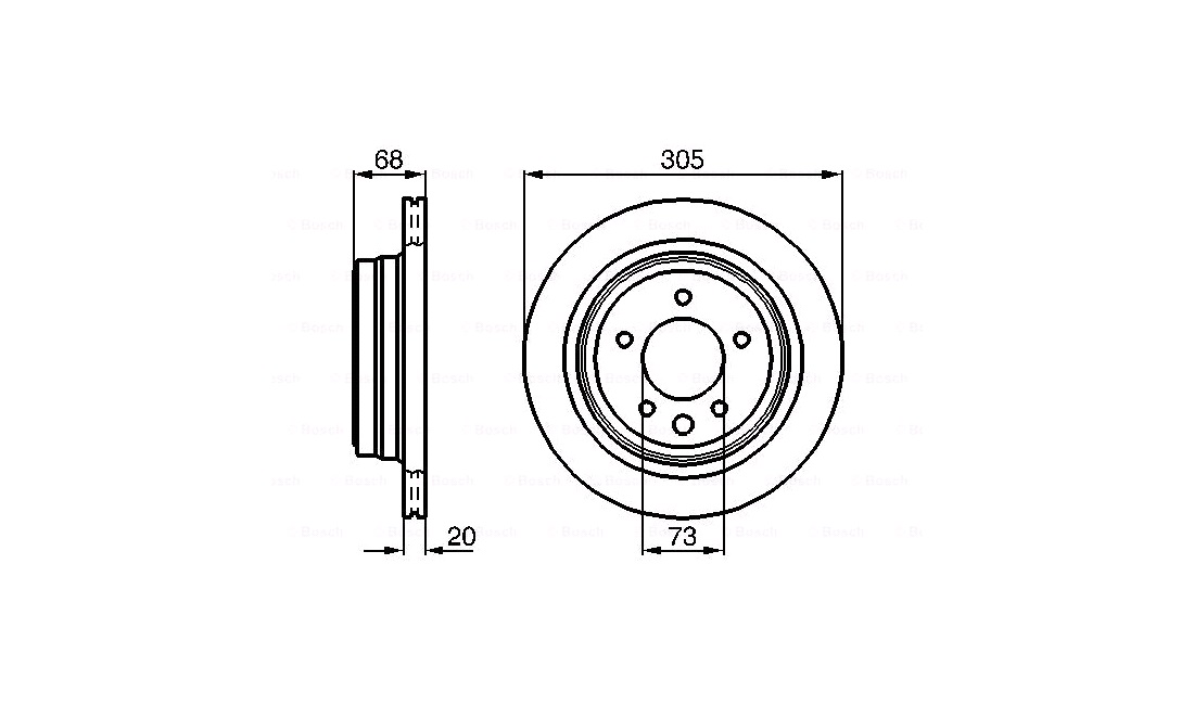  Bremseskive 305 x 20 mm