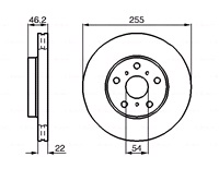  Bremseskive 255 x 22 mm