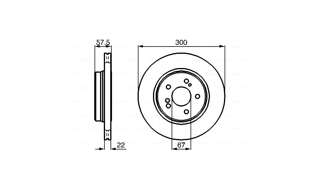  Bremseskive 300 x 22 mm