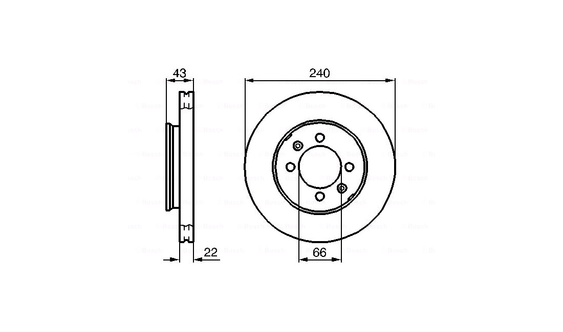  Bremseskive 241 x 22 mm