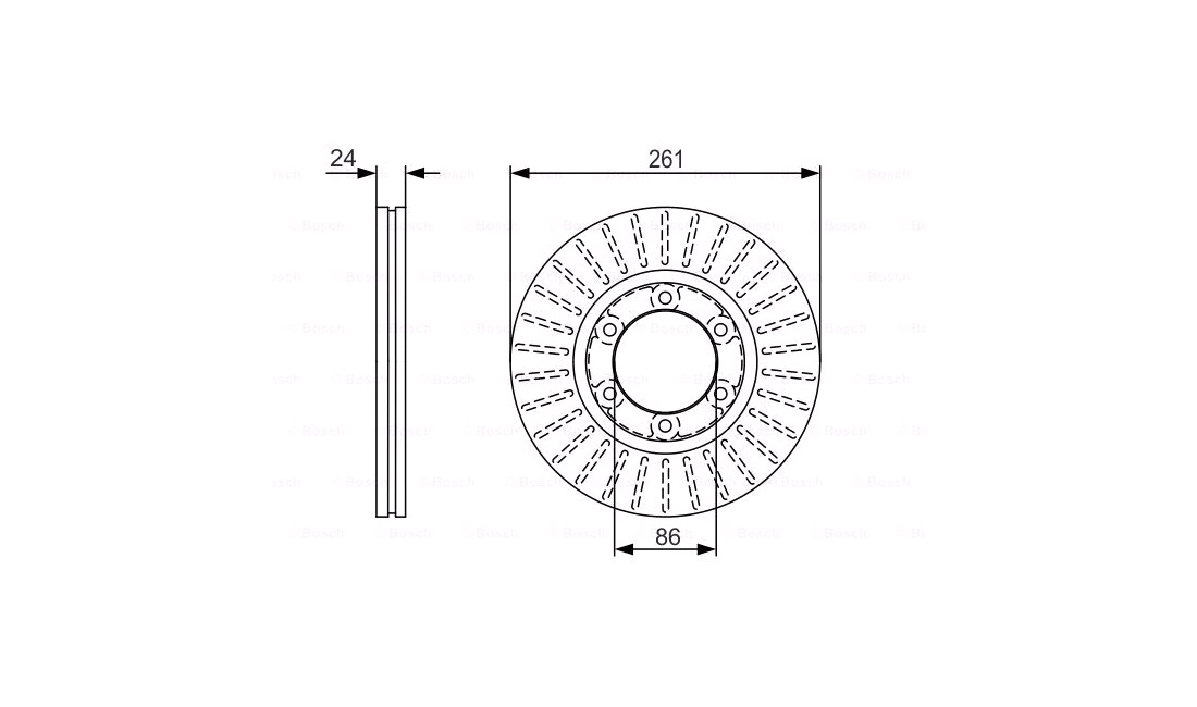 Bremseskive 261 x 24 mm