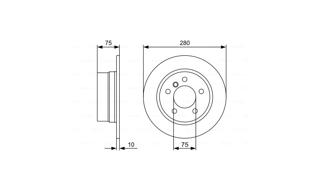  Bremseskive 280 x 10 mm