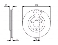  Bremseskive 302 x 22 mm