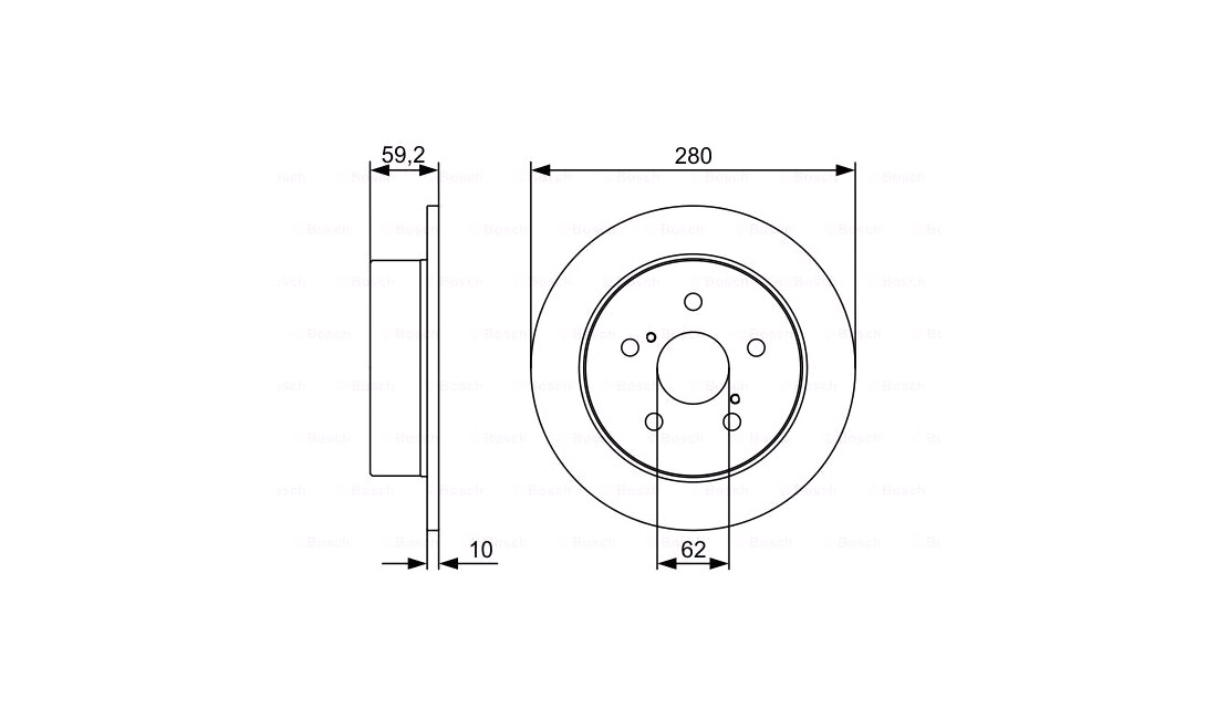  Bremseskive 280 x 10 mm