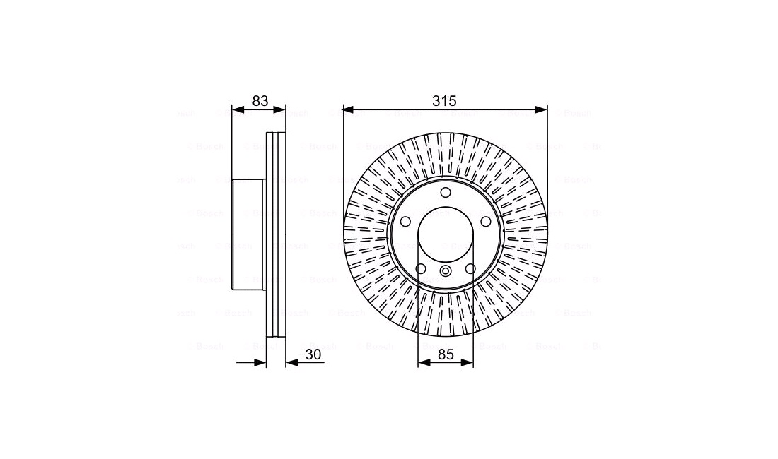  Bremseskive 315 x 30 mm