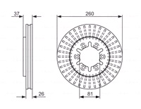  Bremseskive 260 x 26 mm