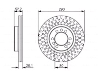  Bremseskive 290 x 26 mm