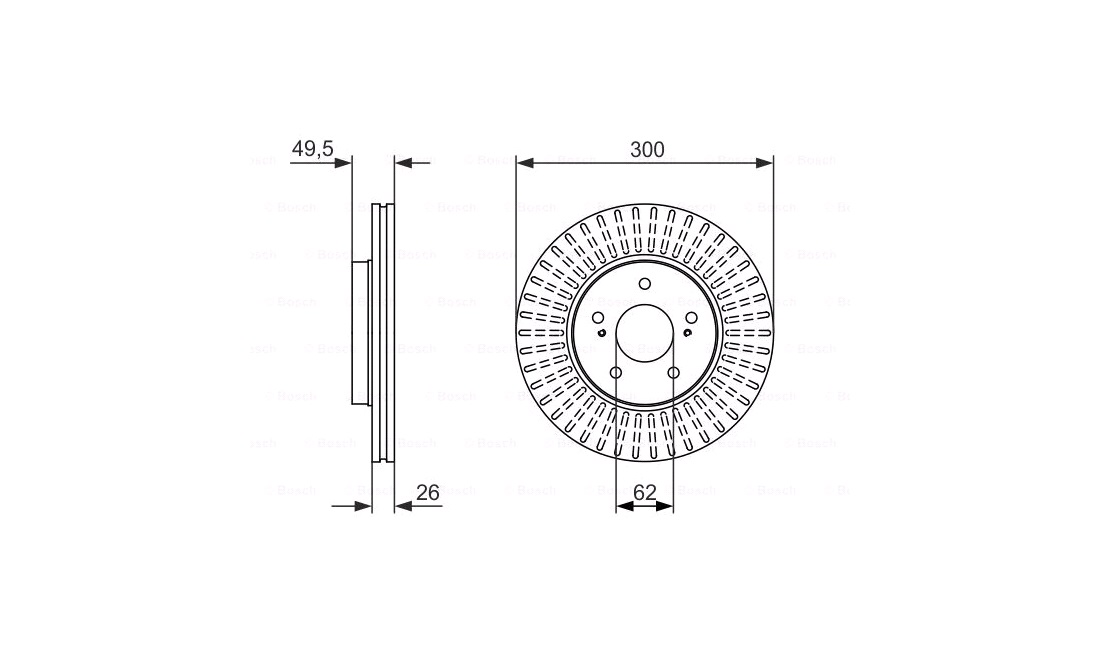  Bremseskive 300 x 26 mm