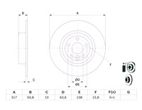  Bremseskive 317 x 10 mm