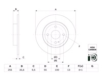  Bremseskive 255 x 10 mm