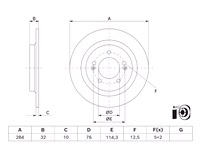  Bremseskive 284 x 10 mm