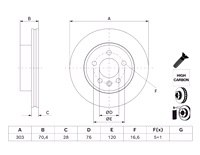  Bromsskiva 303 x 28 mm