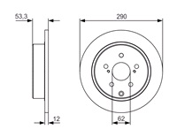  Bremseskive 290 x 12 mm