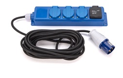 Kontakt för CEE t.3xschuko+1xUSB, 7,5 m.