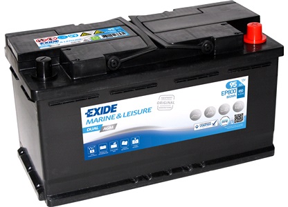 Batteri Exide 12V-95Ah EP800 DUAL AGM