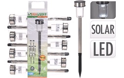 Trädgårdsfacklor set/7st vit LED/solpane