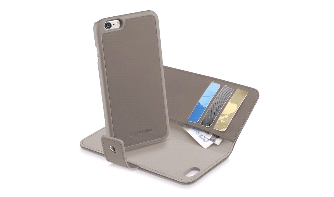 Mobilcover m/korthållare Iphone 6 grå