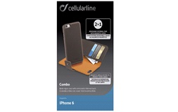 CL mobilcover m/kort iphone 6 svart/brun