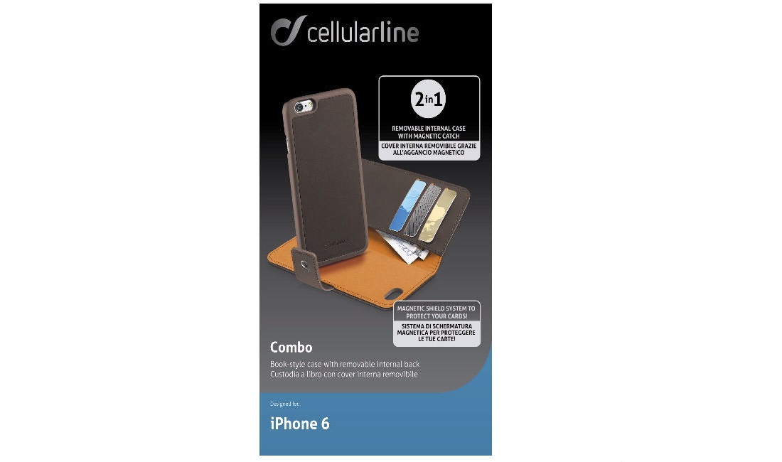  CL mobilcover m/kort iphone 6 sort/brun