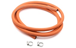 Gasslange med 2 Spændebånd. 1,5m. Ø10mm
