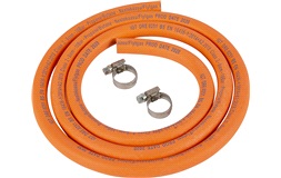 Gasslang 8mm. 1,5m. & 2 st slangklämmor