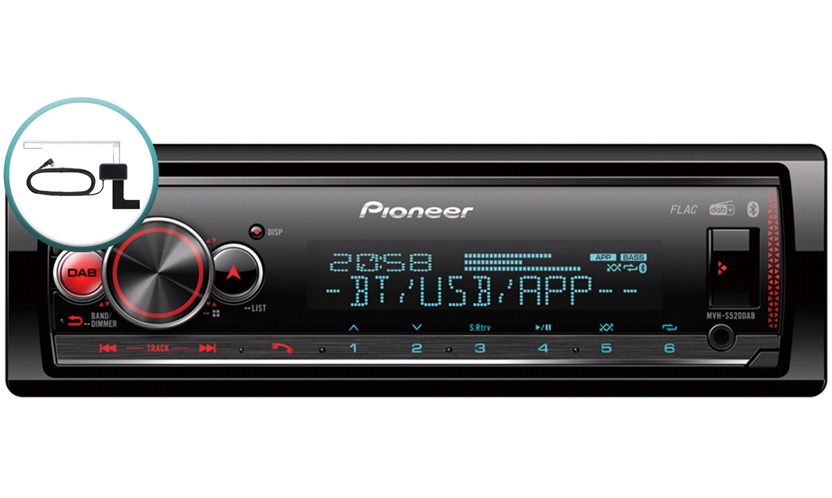  Pioneer MVH-S520DABAN 1DIN DAB+ USB BT APP