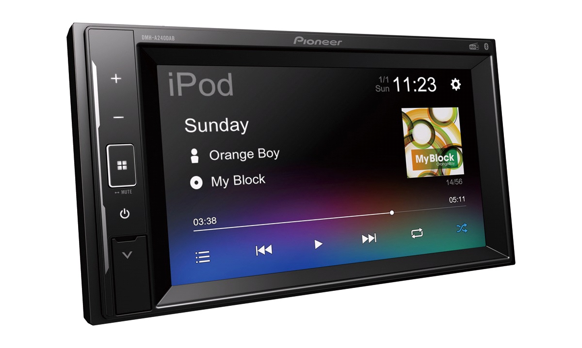 Pioneer DMHA240DAB 2 DIN med Bluetooth 2din Bilradio DAB+