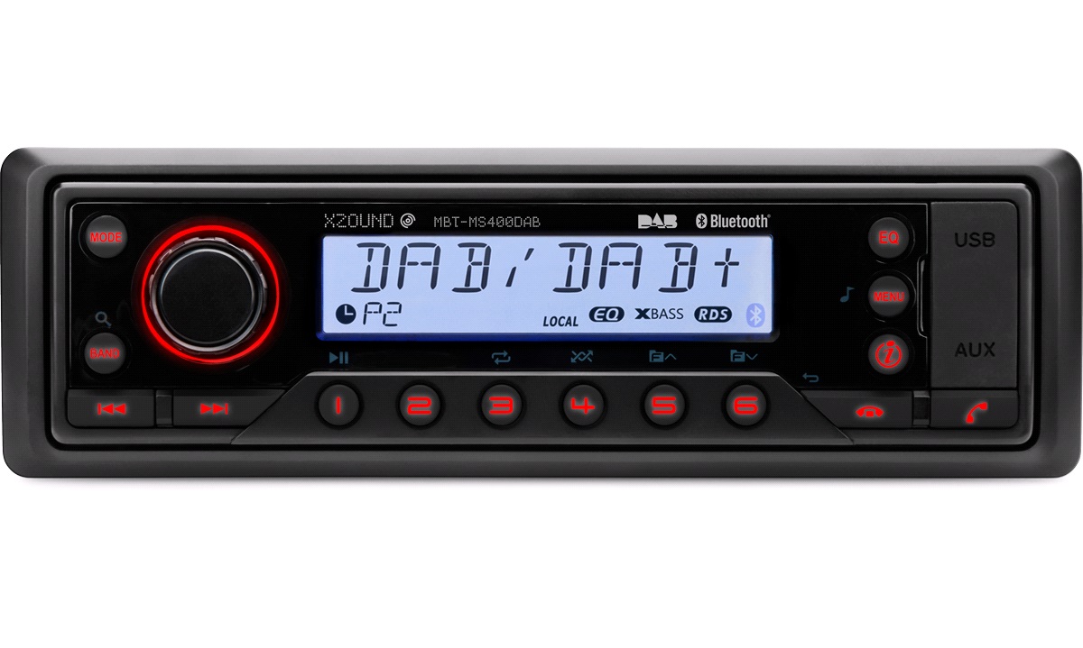  Xzound MBT-MS400DAB 1DIN Marine Radio