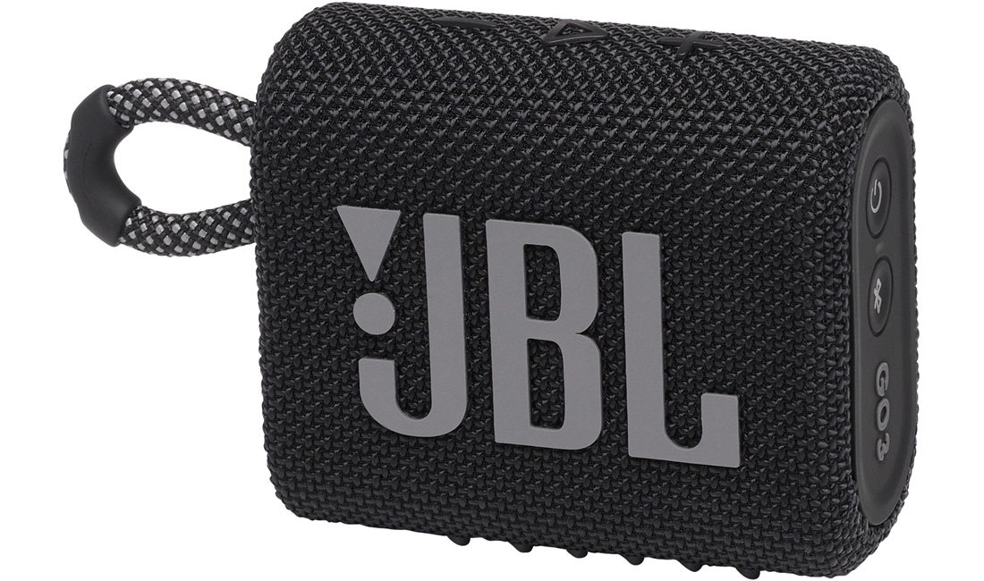 Staple håndjern argument JBL Go3 BT Højttaler Black - Vandtæt - Bluetooth højttaler - thansen.dk