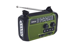 Nødradio med håndsving og solcelle, navi