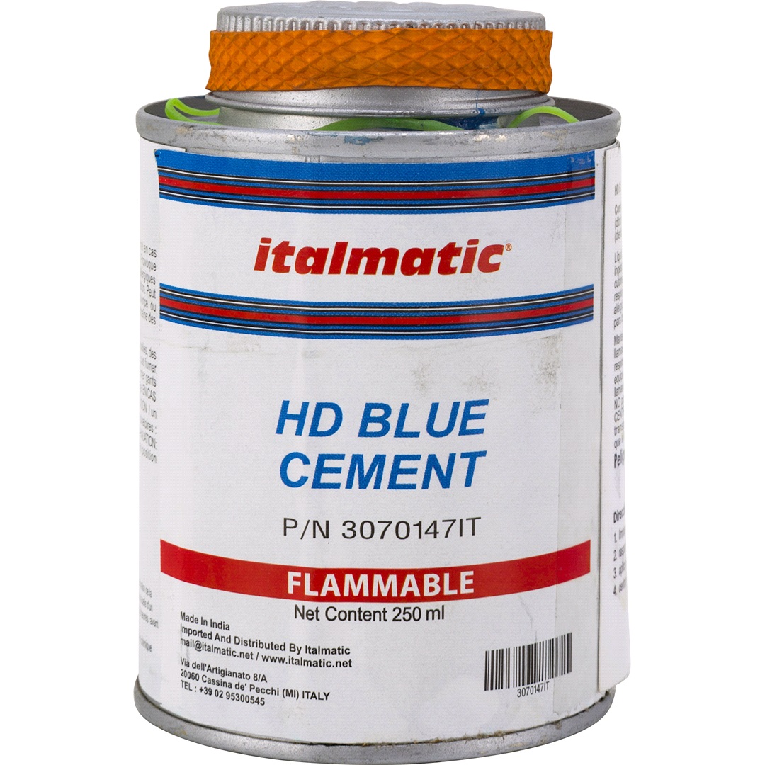 Italmatic Lim för lappning av däck HD BLÅ 250ml